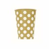 Polka Dot Party Paper Cups - 12 Oz, Sunflower Yellow,