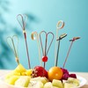 Hsthe Sea 300 Pieces Bamboo Cocktail Sticks, Bamboo Toothpicks, Fruits,