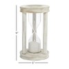 Deco 79 Farmhouse Wood Pillar Timer, 4" x 4" x