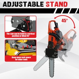 KUAFU Universal Saw Press Chainsaw Bracket for ATV UTV Trailers W/Tubular Hanger Racks Fixed Tool Carrier Mounting Holder Kit