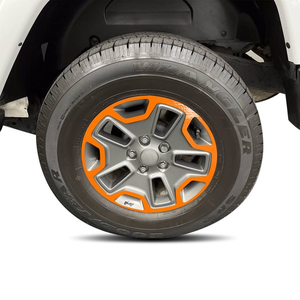 17" Wheel Graphic Vinyl Overlay Wrap Decal Compatible with Wrangler