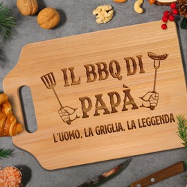 Papa Geschenk, Pegalo Papa Geburtstag - Schneidebrett aus geschnitztem Bambus, Geschenkideen für Papa, Vatertagsgeschenk, Vatertagsgeschenke von Tochter Sohn, Papa Geschenk Küche