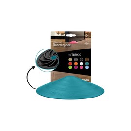 Doornado Strong Rubber Door Stopper - Door Holder No Drilling - For All Types of Doors and Floors - 118 x 25 mm - Design Price - Turquoise