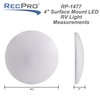 RecPro RV 4.5" Surface Mount 12V LED Light (2)