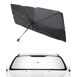 SCUARI Car Sun Shade,Car Accessories Windshield Sun Shade,Cars Windshield Sun Shade Umbrella,Foldable Front Window Cover Sunshade Umbrella,Block UV Rays & Sun Heat Insulation,Fit for Most Vehicles