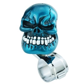 Temzzer Skull Steering Wheel Spinner Knob Heavy Car Spinner Suicide Grip Assist Handle for Most Manual Automotive Transmission Vehicles