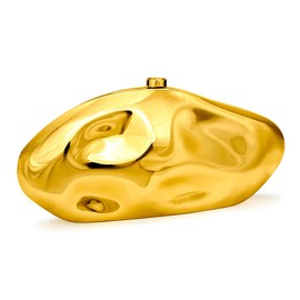 NUSTTAL Acrylic Clutch Purse for Women Irregular Shell Evening Handbag for wedding party (Gold)