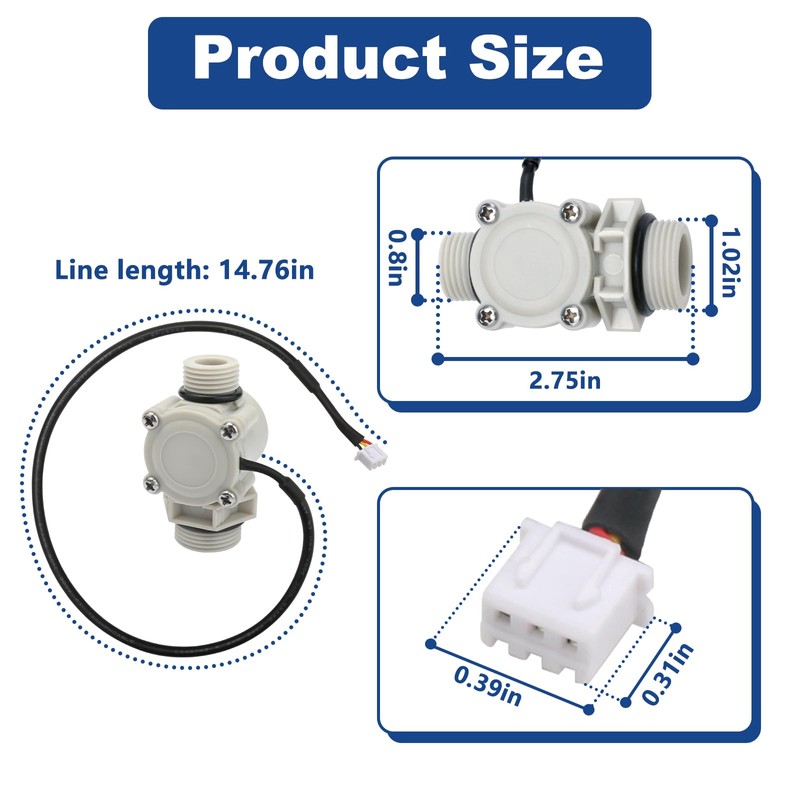 FSA QC MEDLRG Tankless Water Heater Flow Sensor Fits for
