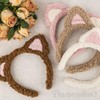 Framendino, 4 Pack Cat Ear Headband Plush Kitty Hairbands Fluffy
