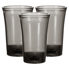 sourcing map 3pcs Shot Glasses 1.2oz Polystyrene Shot Glasses Ombre Shot Glasses Bulk for Cocktail Round Shot Glasses Spirits Liquors, Black