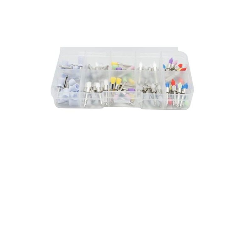 Colorful Teeth Polishing Heads Set, 100 Pieces, Mixed Colours, Compatible