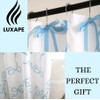 Luxape Bow Shower Curtain, Coquette Handcrafted Bow Tie Bath Curtain