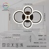 Shine LUEST 34W Modern LED Ceiling Light, 3000K-6000K Dimmable Ceiling