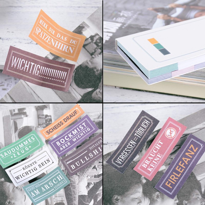 Pack of 550 Sticky Notes Funny Sheet Sticky Notes Colourful