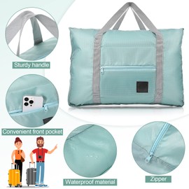 Reginary 10 Pcs Travel Duffel Bags Bulk Operation Christmas Donation Foldable Airlines Personal Item Carry Bag Women Weekender Overnight Tote Lightweight Luggage Gift Sport Gym for Kid Women Men