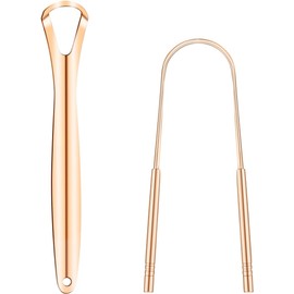 2 cepillos para lengua, resistentes, reutilizables, de acero inoxidable, herramientas ergonómicas para el cuidado bucal, limpiador de lengua para el