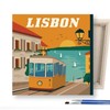 DIY Canvas Painting 25x25cm Landmark Lisbon / DIY캔버스형 그림그리기 25x25cm 랜드마크 리스본