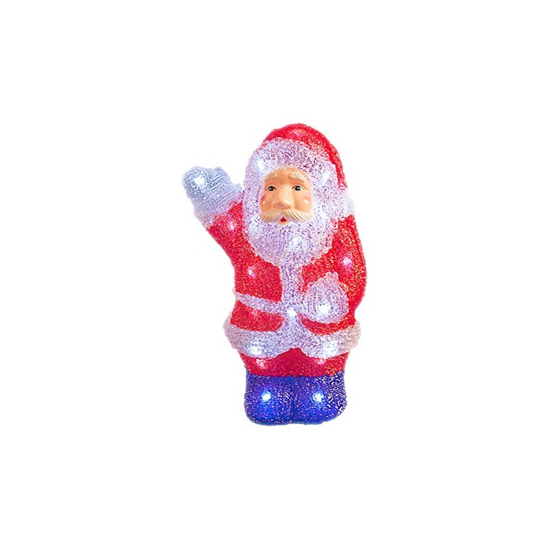 The Christmas Workshop Benross 22 cm 24 LED Acrylic Santa