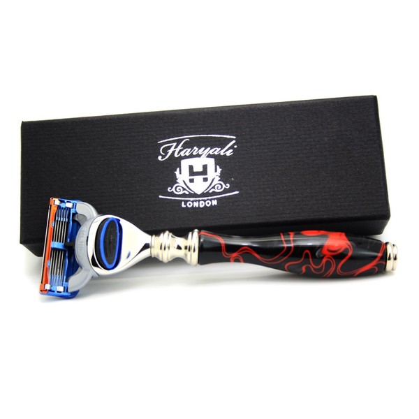 Gillette Fusion Red & Black Shaving Razor Design by Haryali