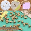 150 Pieces Wooden Thumbtacks Decorative Push Pins Marker Pen for