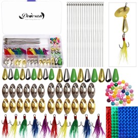 Dovesun 143pcs Fishing Lures Making Kit Spinner DIY Making Kit Fishing Lures Bass Trout Baits Fishing Gifts
