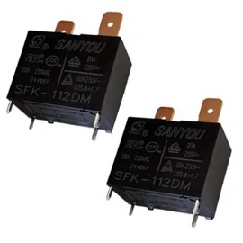 SFK-112DM 12VDC Water Heater Microwave Oven Relay - Replace 891WP-1A-C, GT-1A-12D, CMP6-S-DC12V, HF102F, G4A-1A-E Perfect for Household & Industrial Appliances (2PACKS)