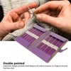 50Pcs Knitting Needles Purple Assorted Size Stainless Steel Ergonomic Metal