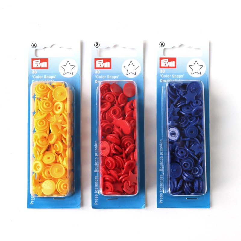 Prym 393216 Nähfrei-Druckknopf Color Snaps Stern königsblau, Kunststoff, One Size