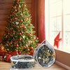 4 PCS Clear Wreath Storage Bag, 24x8 Inch Christmas Wreath