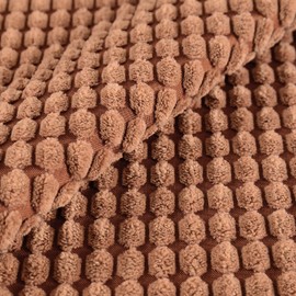 MERNETTE Pack of 2, Corduroy Soft Decorative Square Throw Pillow Cover Cushion Covers Pillowcase, Home Decor Decorations For Sofa Couch Bed Chair 16x16 Inch/40x40 cm (Granules Brown)