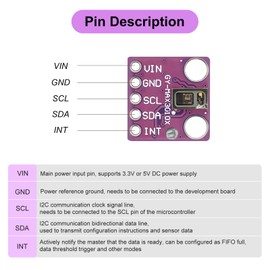 YELUFT 6pcs GY-MAX30102 Heart Rate Pulse Blood Oxygen Concentration Detection Sensor Module for Arduino