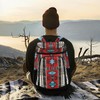 Red Aztec Bohemia Tribe Cooler Backpack Insulated Leak Proof Beach