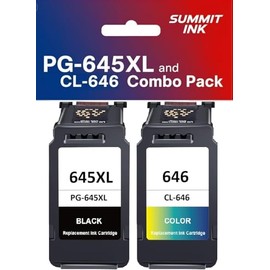 Summit Ink PG-645XL Black & CL-646 Colour Combo Pack, Compatible with Canon Pixma TR4665, TR4560, MX496, TS3165, TS3460, TS3160