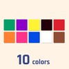 1200 Pack - 25mm Square Coloured Labels Stickers, 10 Colours