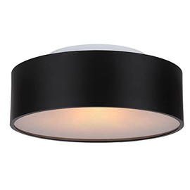 Canarm IFM318A13BK Canarm IFM318A13 Dexter 2 Light 13" Wide Semi-Flush Drum Ceiling Fixture