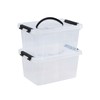 Rosebloom 6 Quart Plastic Clear Storage Tote, Clear Latching Storage
