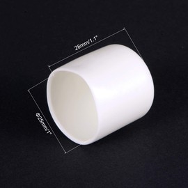 TA-VIGOR 50Pcs Rubber End Caps, 25mm ID Round Flexible Screw End Caps Thread Protectors, White Vinyl Bolt Covers Rubber Covers for Screws, Tubes, Cables, Wires, etc