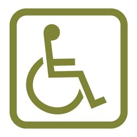 Handicap Disabled Wheelchair Symbol Vinyl Sticker Decal-Gold-12 Inch