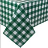 Kesfey Green 54x108 Inch Gingham Tablecloths, Plastic Disposable Checkered Waterproof