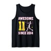 11 Awesome Since 2014 11th Birthday Softball Lover Party Tank