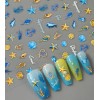 Unbranded 5D Nail Art Stickers Ocean Nail Decals - 5-Pack
