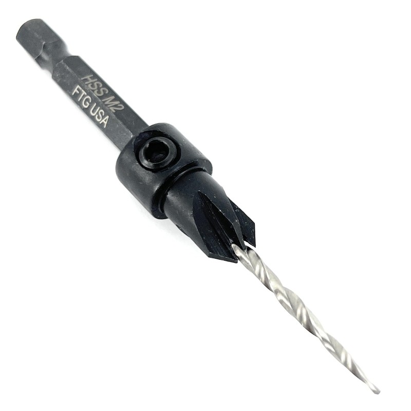 FTG USA Countersink Drill Bit for Wood with Tapered Drill