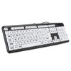 Elderly Keyboard, Large Print Computer Keyboard, 104 Keys QWERTY, High