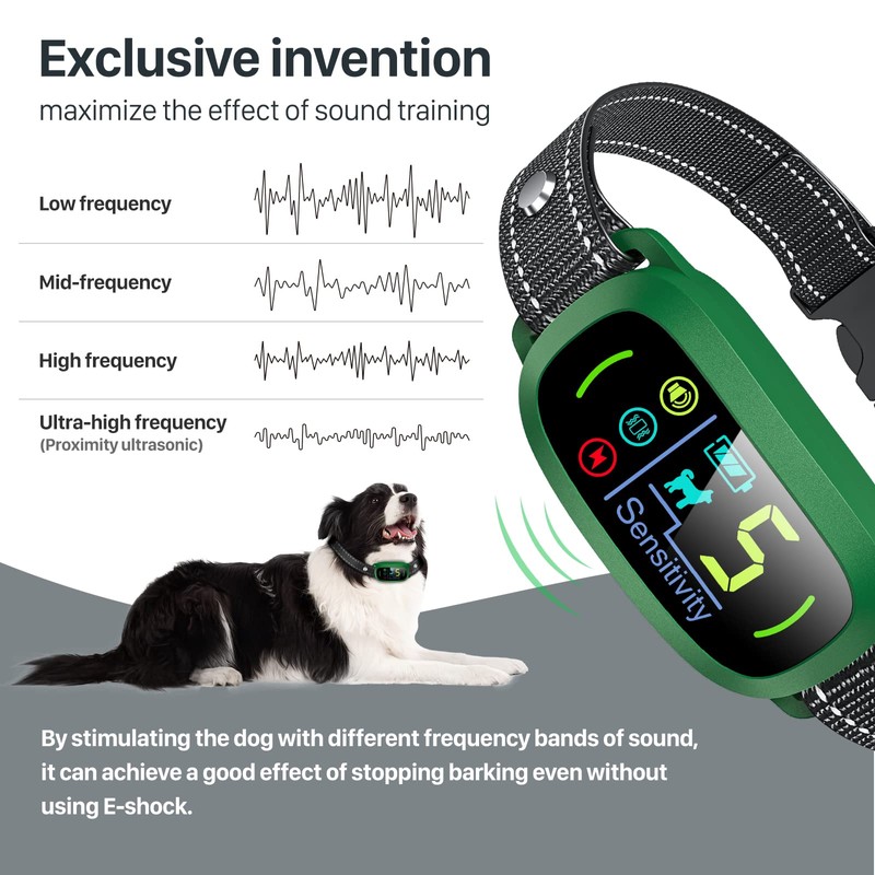 FAFAFROG Dog Bark Collar for Large Medium Small Dogs, Rechargeable