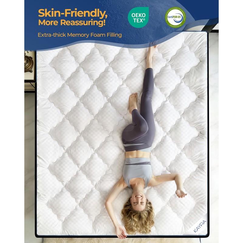 3 Inch Queen Mattress Topper, Extra Thick Memory Foam Mattress