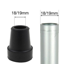 4x Genuine Coopers 19mm 3/4" Black Rubber Ferrules For Walking Sticks