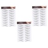 WOONEKY 3 Sheets Waterproof Eyebrow Temporary Brow Stickers Realistic Eyebrow