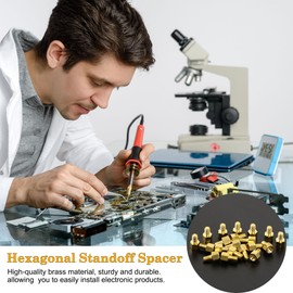 uxcell 20 PCS Hex Standoff Spacer M4 5+6mm Male Female Hexagonal Thread Brass Spacer Standoff Screws Nuts Spacers Standoffs for PCB Motherboard