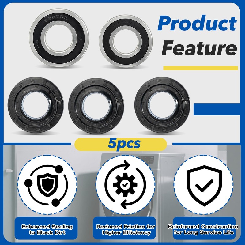 Upgrade MDS62058301, 4280EN4001G, 4280EN4001F Washer Tub Bearing Seal Kit Replacement