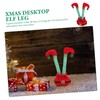 CHILDWEET Neutral Home Decor Inverted Elf Leg Christmas Ornament Cotton
